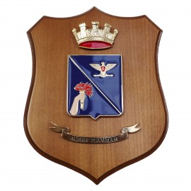 CREST IN METALLO SMALTATO LEGNO CL3 22 X 17 CM SCUOLA DI GUERRA