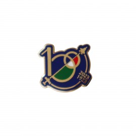 DISTINTIVO DA GIACCA FONDO BLU IN METALLO DORATO E SMALTATO LEVIGATO