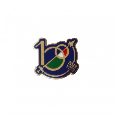 DISTINTIVO DA GIACCA FONDO BLU IN METALLO DORATO E SMALTATO LEVIGATO