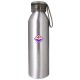 BORRACCIA IN ALLUMINIO ARGENTO TAPPO NERO 650 ML LOGO FIORENTINA