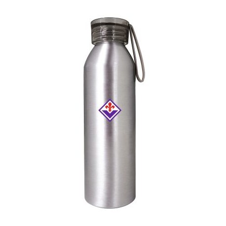 BORRACCIA IN ALLUMINIO ARGENTO TAPPO NERO 650 ML LOGO FIORENTINA