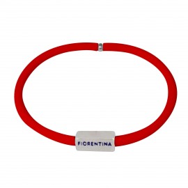 BRACCIALE IN SIMILPELLE VIOLA CON SCRITTA BIANCA FIORENTINA