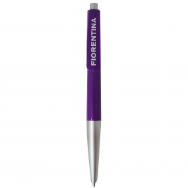 PENNA A SFERA FUSTO VIOLA CON TUBO TRASPARENTE