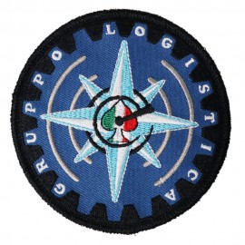 PATCH DISTINTIVO RICAMATO CON VELCRO Ø 90 MM GRUPPO LOGISTICO AVIANO