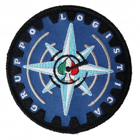 PATCH DISTINTIVO RICAMATO CON VELCRO Ø 90 MM GRUPPO LOGISTICO AVIANO