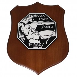 CREST IN METALLO SMALTATO BASE LEGNO CL3 22 X 17 CM 1 BRIGATA AEREA
