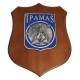 CREST IN METALLO SMALTATO BASE LEGNO CL3 22 X 17 CM IPAMAS