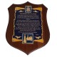CREST IN METALLO SMALTATOBASE LEGNO CL3 22 X 17 CM PREGHIERA
