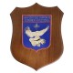 CREST IN METALLO SMALTATO BASE LEGNO CL3 22,5X17,5 CM SERVIZIO SUPPORTI