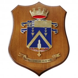 CREST IN METALLO SMALTATO LEGNO CL3 22 X 17 CM 5 RGT ALPINI