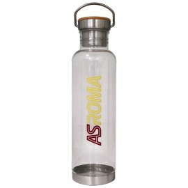 BORRACCIA IN TRITAN ACCIAIO INOX E BAMBOO 800 ML AS ROMA