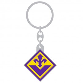PORTACHIAVI IN METALLO SMALTATO A 2 COLORI GIALLO E VIOLA FIORENTINA