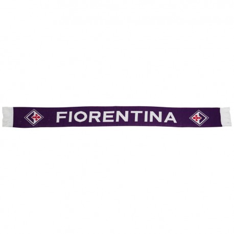 SCIARPA TUBOLARE INGLESE VIOLA LOGO E SCRITTA FIORENTINA