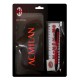 KIT DA SCRITTURA CON GRAFICHE ASSORTITE COMPOSTO DA 1 RIGHELLO, 1 GOMMA, 1 MATITA, 1 PENNA TOUCH, 1 PORTAPENNE AC MILAN