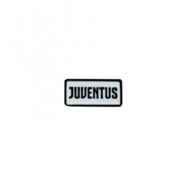 DISTINTIVO IN METALLO SMALTATO LOGO UFFICIALE JUVENTUS RETTANGOLARE