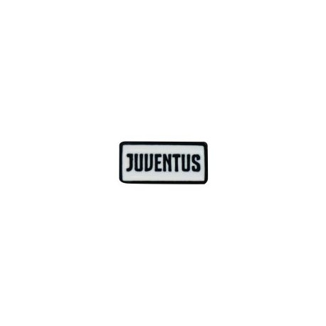DISTINTIVO IN METALLO SMALTATO LOGO UFFICIALE JUVENTUS RETTANGOLARE