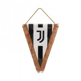 GAGLIARDETTO TRIANGOLARE PICCOLO 17X14 CM RIGHE E LOGO UFFICIALE JUVENTUS