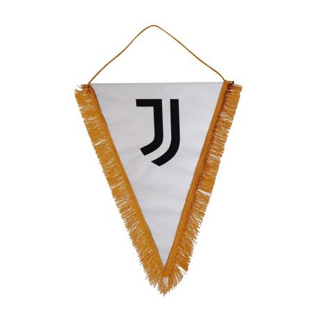 GAGLIARDETTO TRIANGOLARE GRANDE 30X38 CM LOGO UFFICIALE JUVENTUS RICAMATO