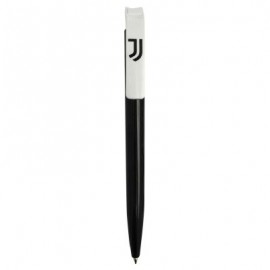 PENNA IN PLASTICA FUSTO NERO CLIP BIANCA LOGO UFFICIALE JUVENTUS