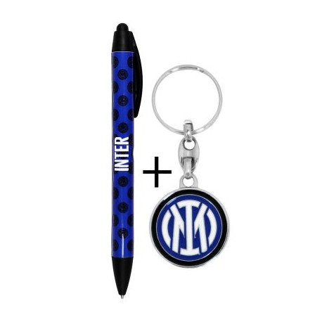 SET PENNA E PORTACHIAVI CON LOGO UFFICIALE INTER