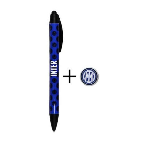 SET PENNA E DISTINTIVI CON LOGO UFFICIALE INTER