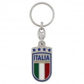 PORTACHIAVI IN METALLO DORATO SMALTATO FIGC