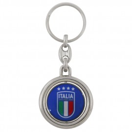 PORTACHIAVI METALLO DORATO BORDO GOMMATO FIGC