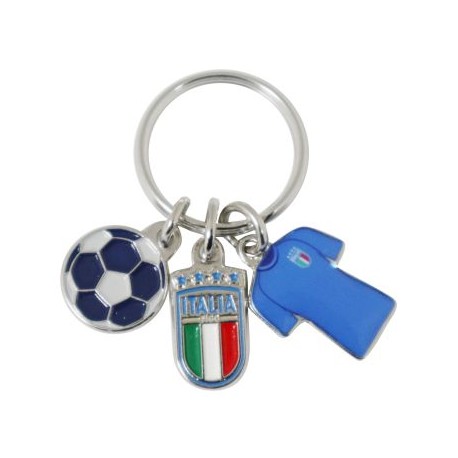 PORTACHIAVI IN METALLO PU TRICOLORE FIGC