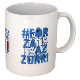 MUG IN CERAMICA INTERNO BIANCO ITALIA FORZA AZZURRI