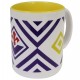 TAZZA IN CERAMICA CON INTERNO GIALLO STAMPA ROMBI FIORENTINA