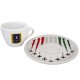 TAZZINA DA CAFFE' CON PIATTINO LOGO FRECCE TRICOLORI