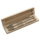 PARURE IN ASTUCCIO IN LEGNO COMPOSTO DA PENNA A SFERA E PORTAMINE REFILL