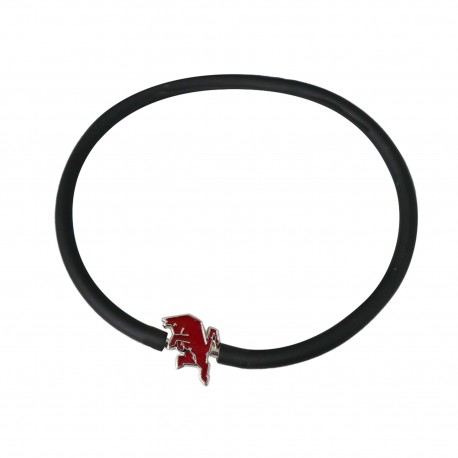 BRACCIALE IN SILICONE BIANCO PIASTRINA TORO SAGOMATO