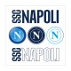 STICKERS ASSORTITI SCRITTE E LOGHI SSC NAPOLI