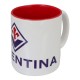 TAZZA CERAMICA LOGO+SCRITTA FIORENTINA INTERNO ROSSO