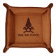 VUOTATASCHE IN PELLE MARRONE VIGILI DEL FUOCO DIMENSIONE DISTESO 22X22 CM