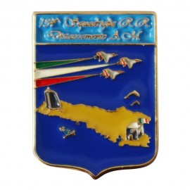 DISTINTIVO DA CAMICIA 25X34MM IN METALLO CON STEMMA 137 SQUADRIGLIA QQ