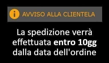 la spedizione verrà effettuata entro 10gg dalla data dell'ordine